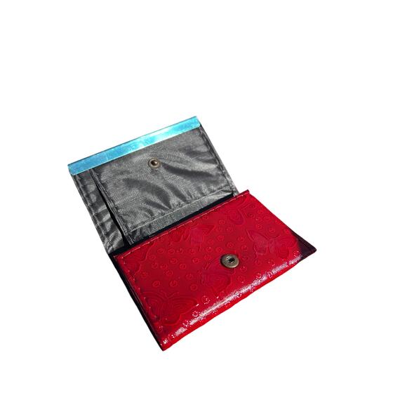 Red Butterfly Retro Small New Card Wallet ID Card Holder Never used Deadstock - Picture 13 of 13